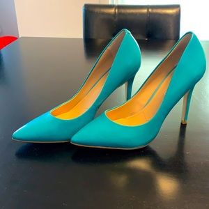 CHARLES by Charles David teal stiletto pumps